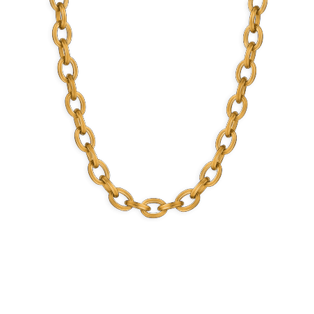 Collier acier maille forçat antillais