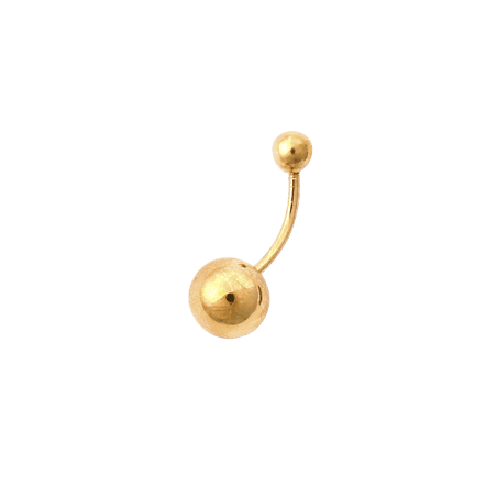 Piercing Nombril Or375 20mm Tige 1.2mm Boules