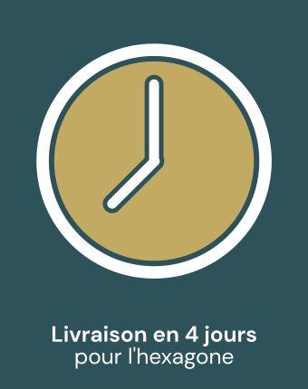 Livraison en 4 jours pour l'hexagone