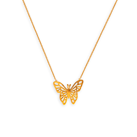 Collier plaqué or papillon