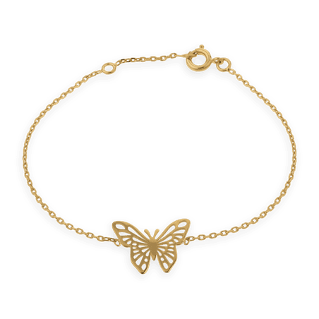 Bracelet Plaqué Or Papillon